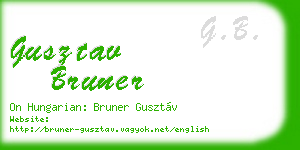 gusztav bruner business card