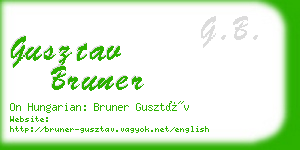 gusztav bruner business card